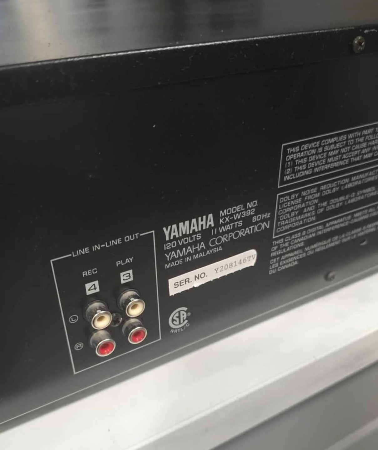 Yamaha KX-W392 Stereo Double Cassette Deck - photo 3