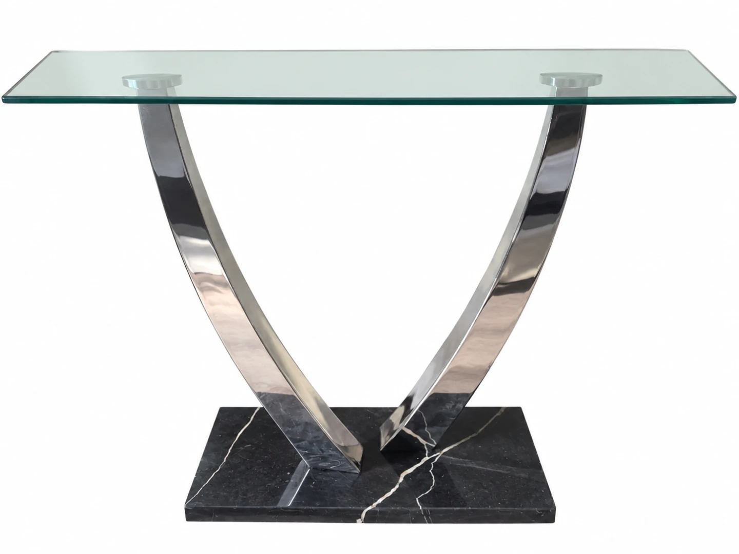 Modern Glass and Marble Console Table