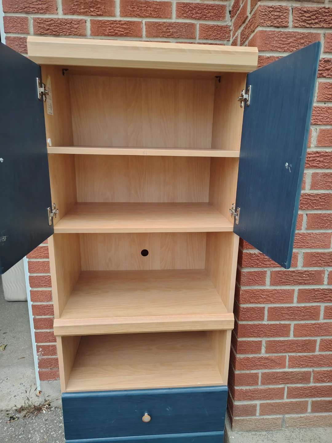Tall Wooden Storage Cabinet with Drawers - photo 4