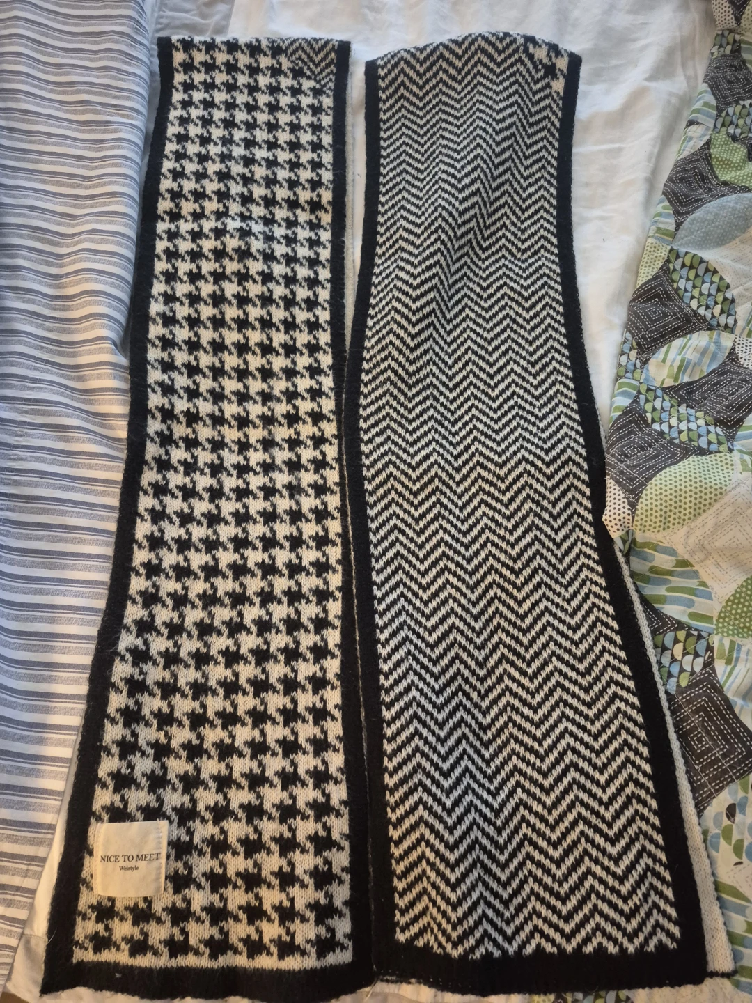 Nice to Meet Weistyle Houndstooth Scarf