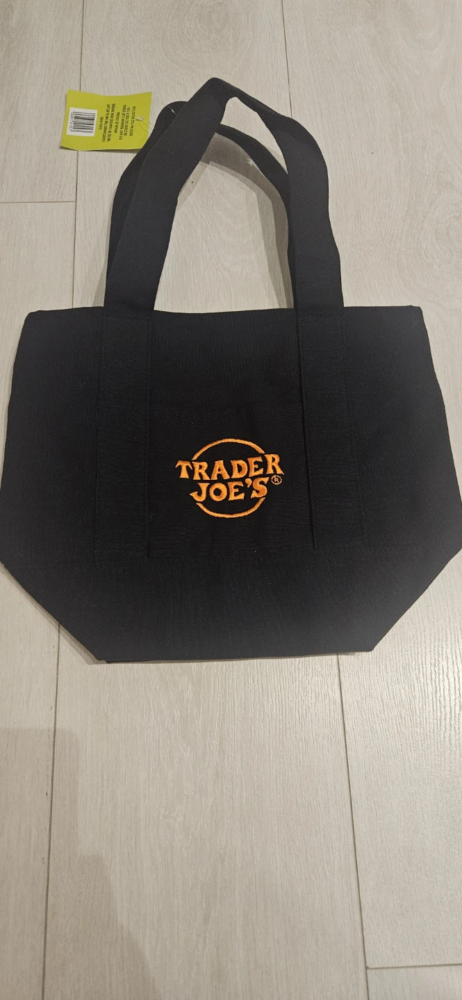 Trader Joe's Black Canvas Tote Bag