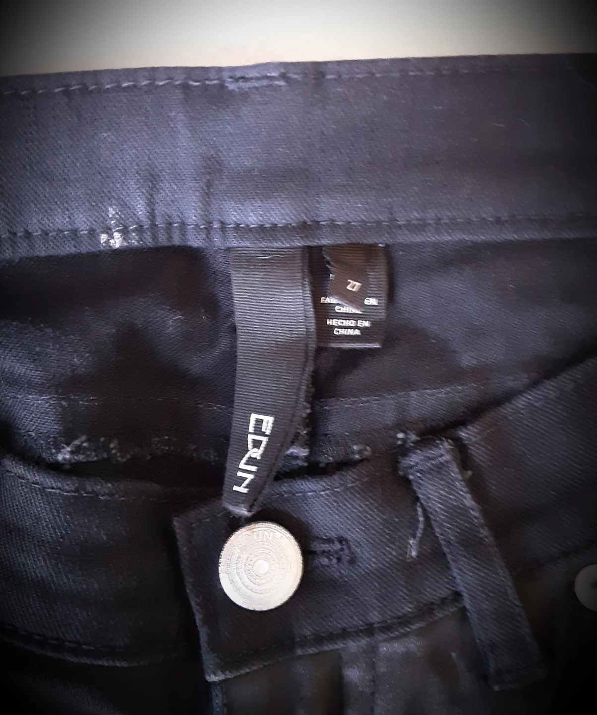 EDUN Black Coated Skinny Jeans - photo 3