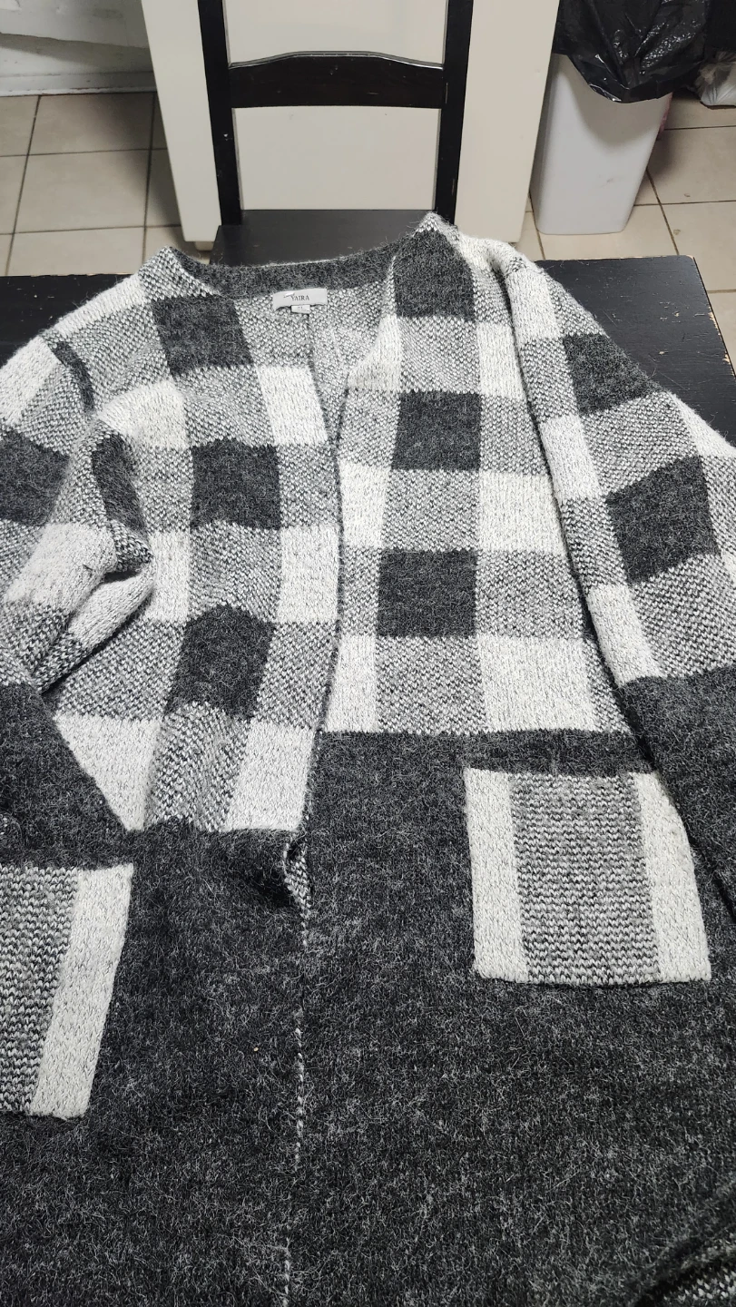 Yaira Plaid Open Front Cardigan
