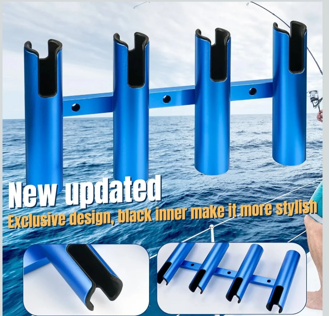 4-Tube Aluminum Fishing Rod Holder - photo 5
