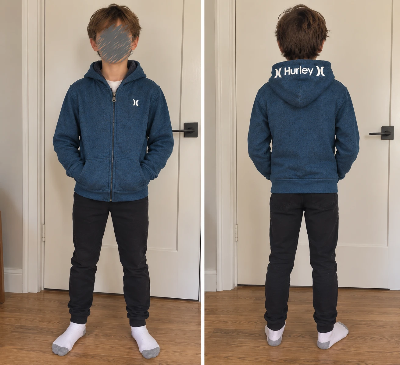 Size XL Hurley Zip-Up Hoodie Boys