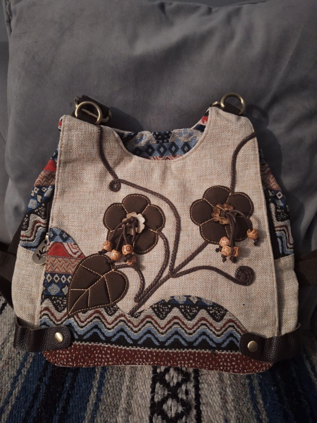 NEW Bohemian Style Floral Pattern Backpack 🎒 - photo 3