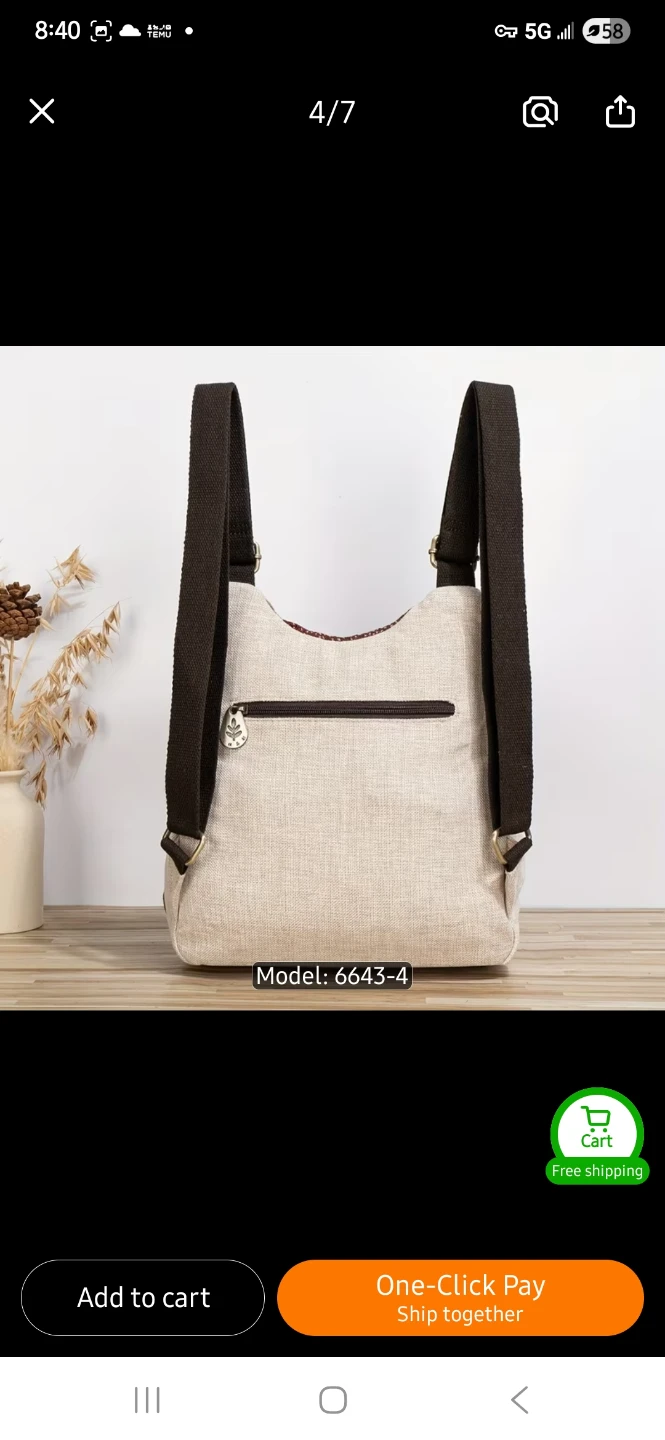 NEW Bohemian Style Floral Pattern Backpack 🎒 - photo 5