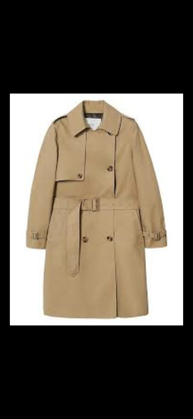 Mango Beige Double-Breasted Trench Coat size small - photo 3