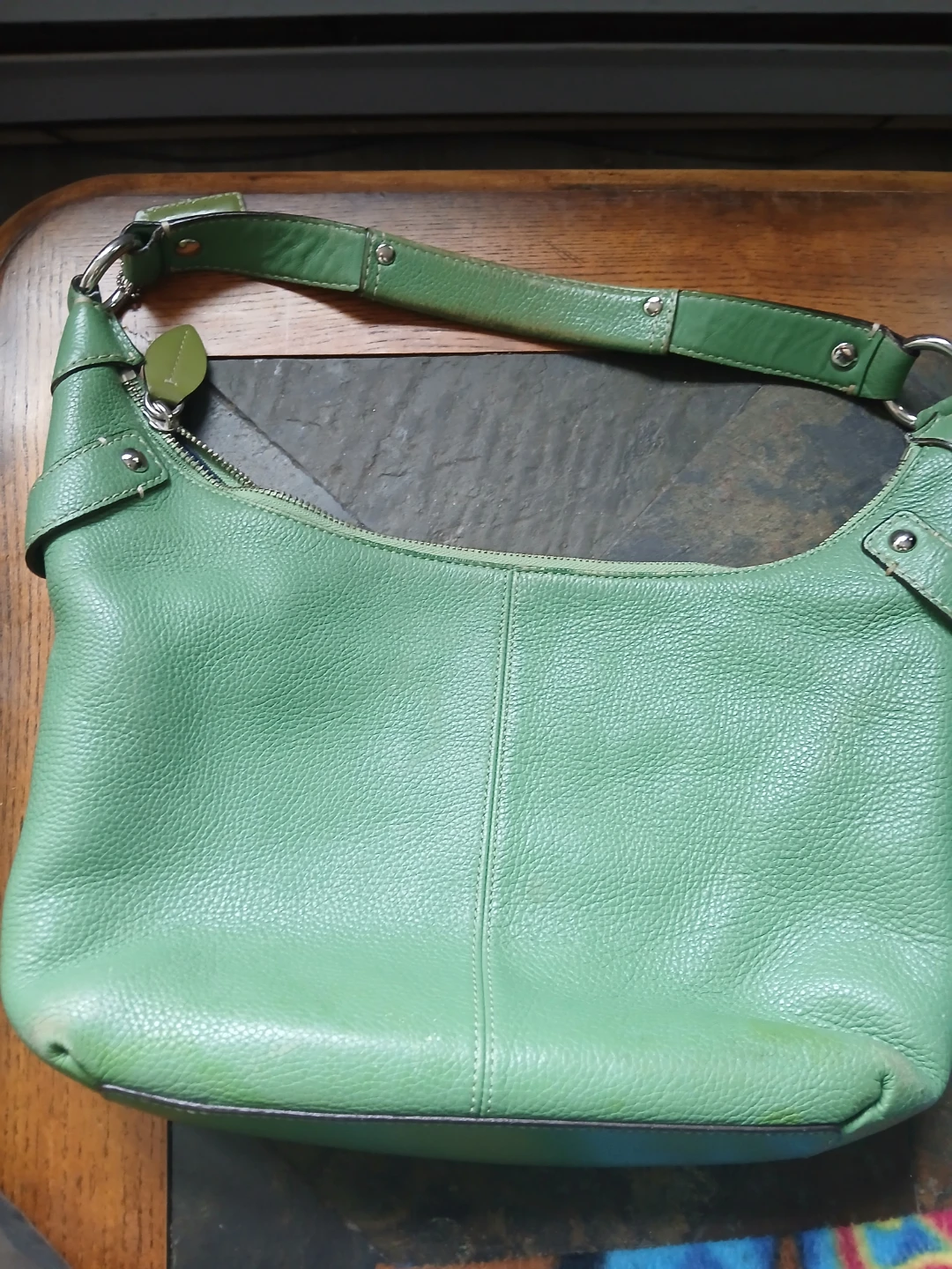 Green Coach Leather Hobo Bag - photo 2