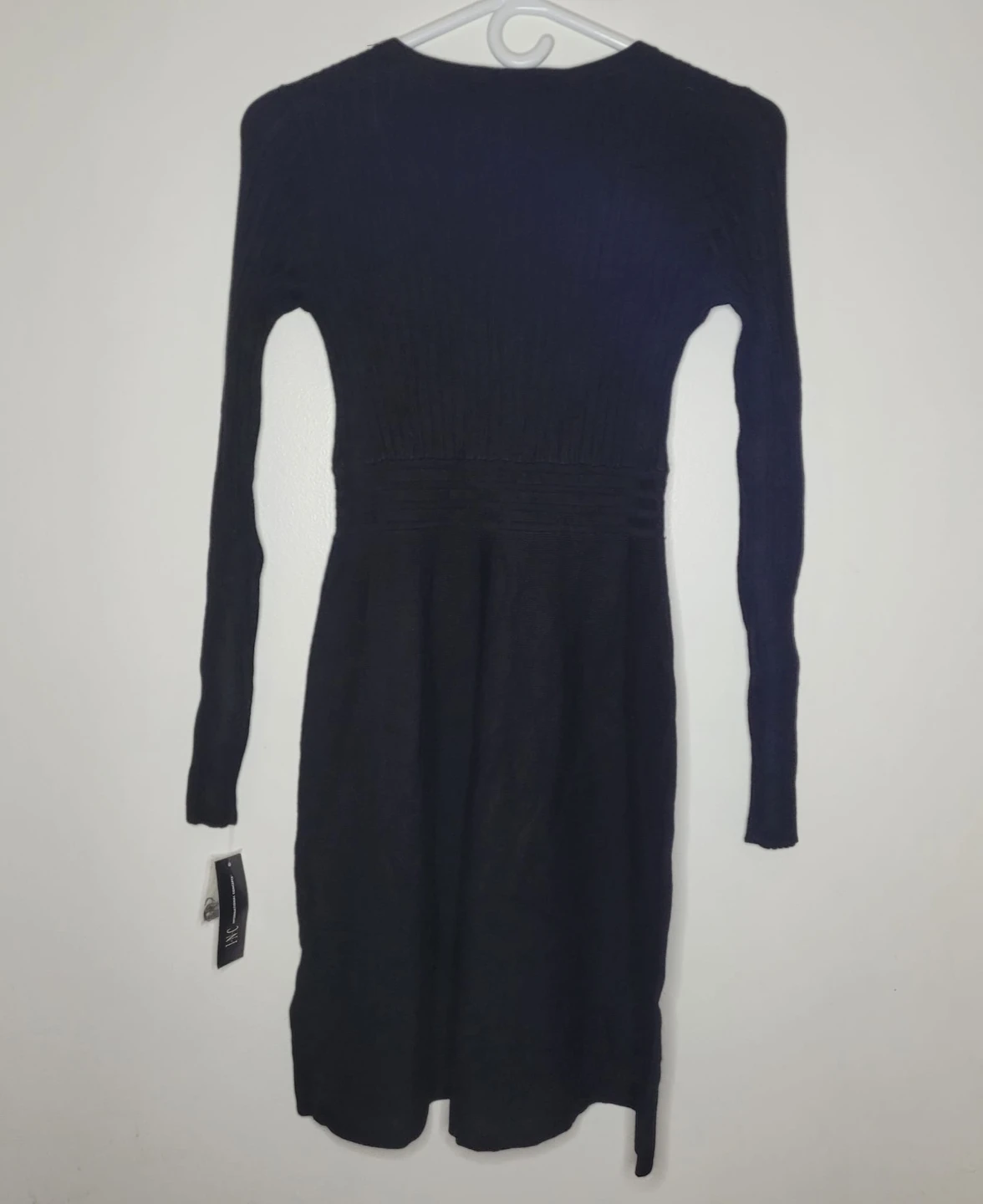 INC  Black Ribbed Dress - photo 3