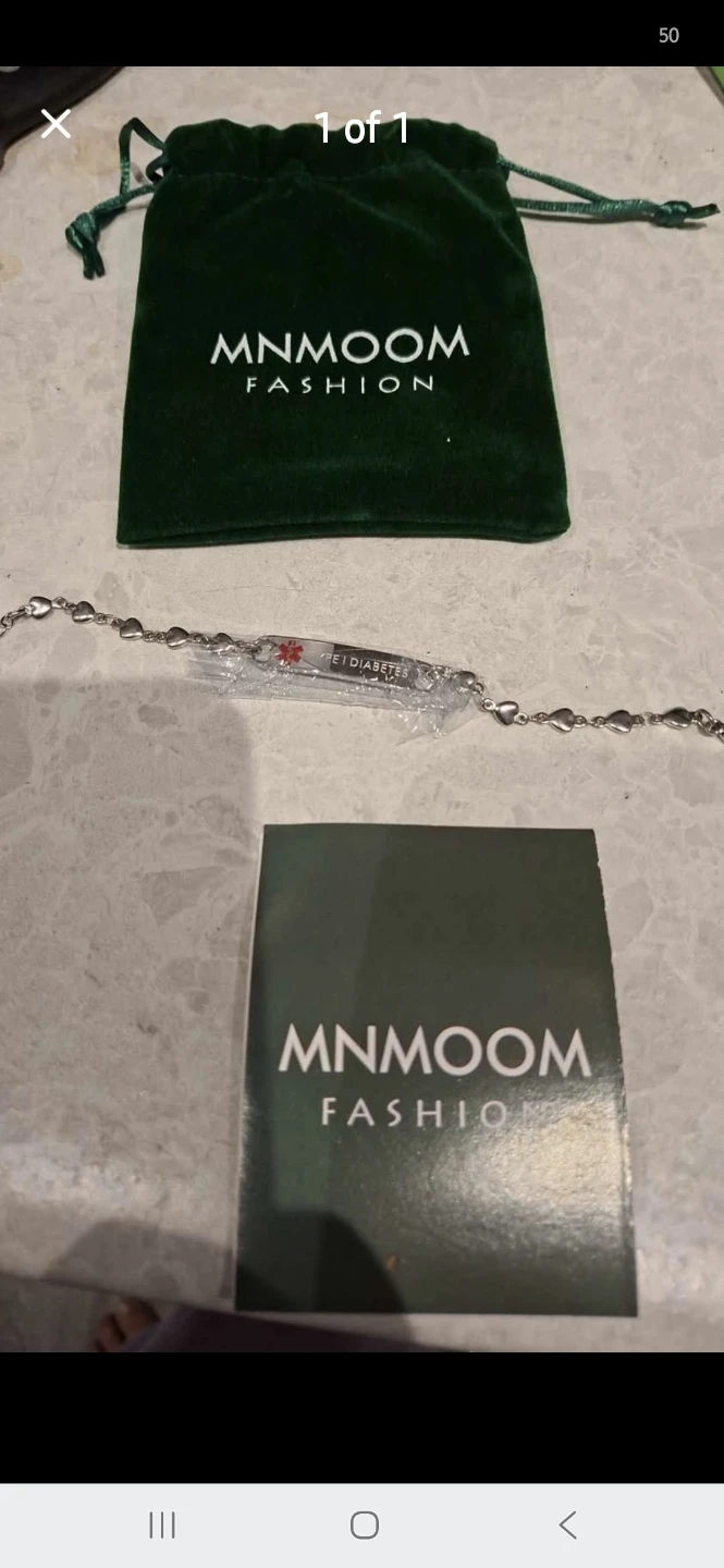 MNMOOM Fashion Medical Alert Diabetes Type 1Bracelet