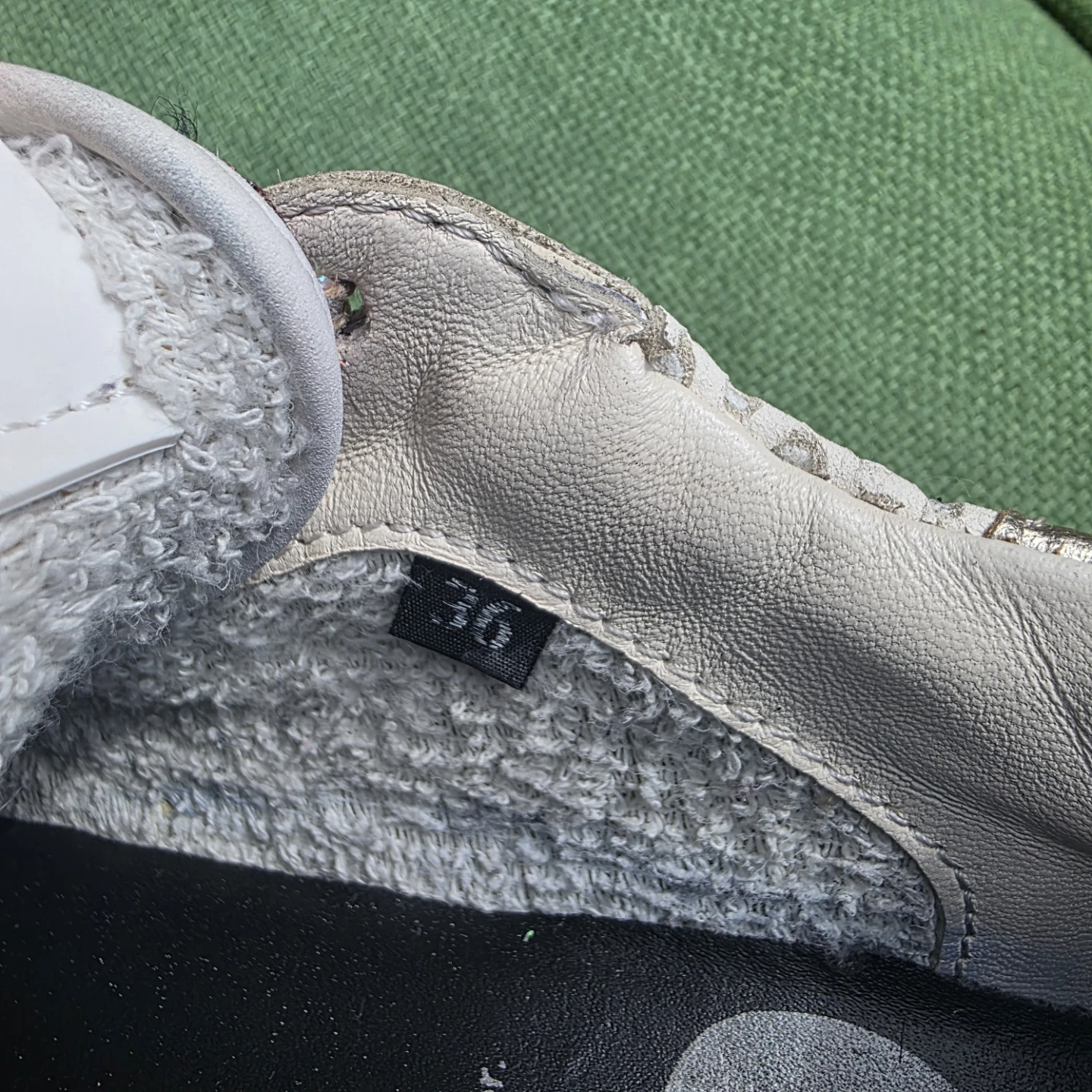 P448  Leather Glitter Sneakers size 36 - photo 5