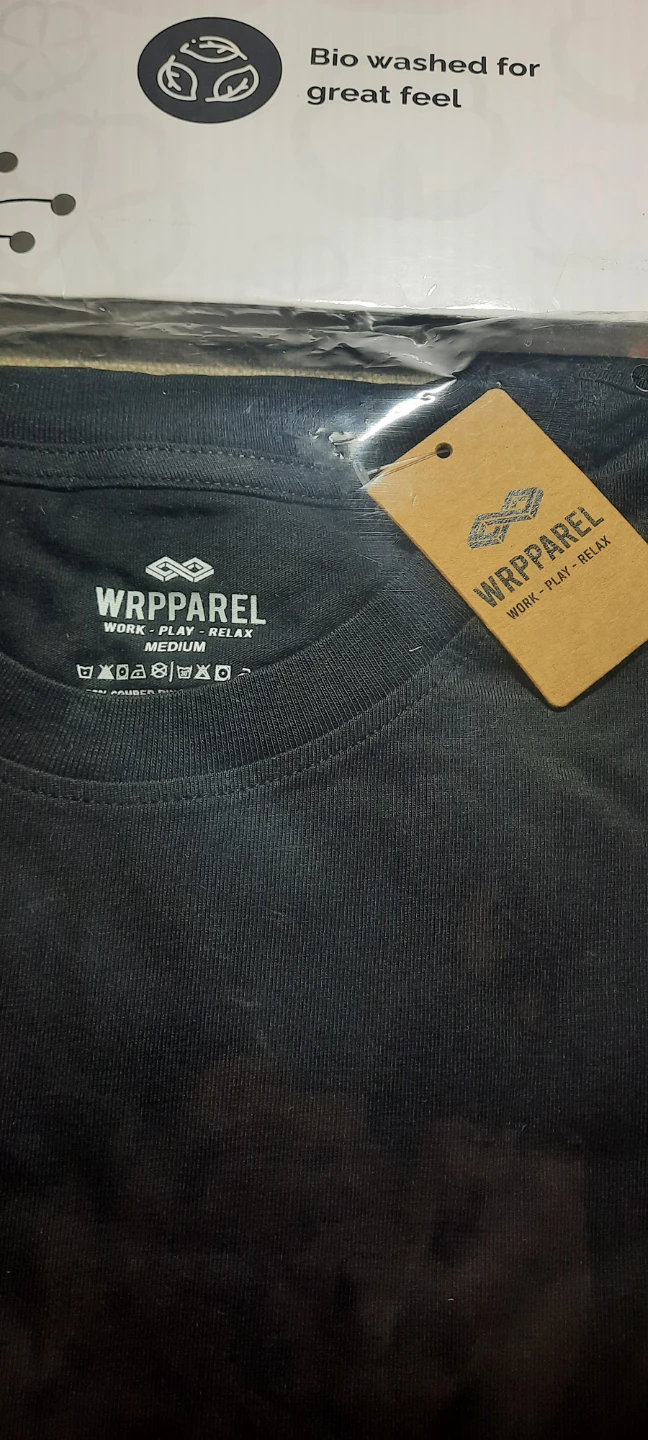 New Wrpparel UltroSoft 100% Cotton T-Shirt - Black, Medium - photo 3
