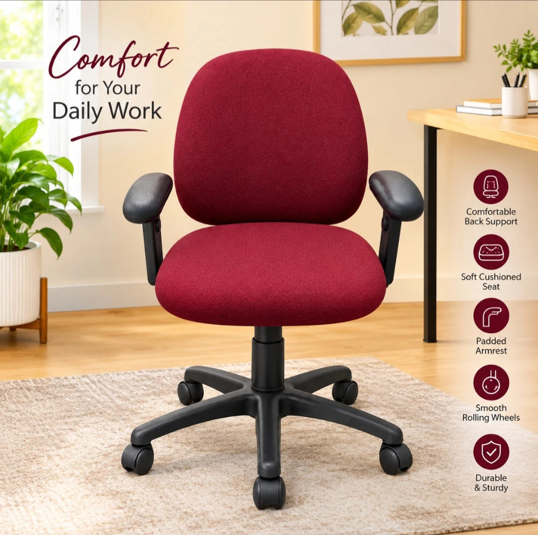 burgundy office chair