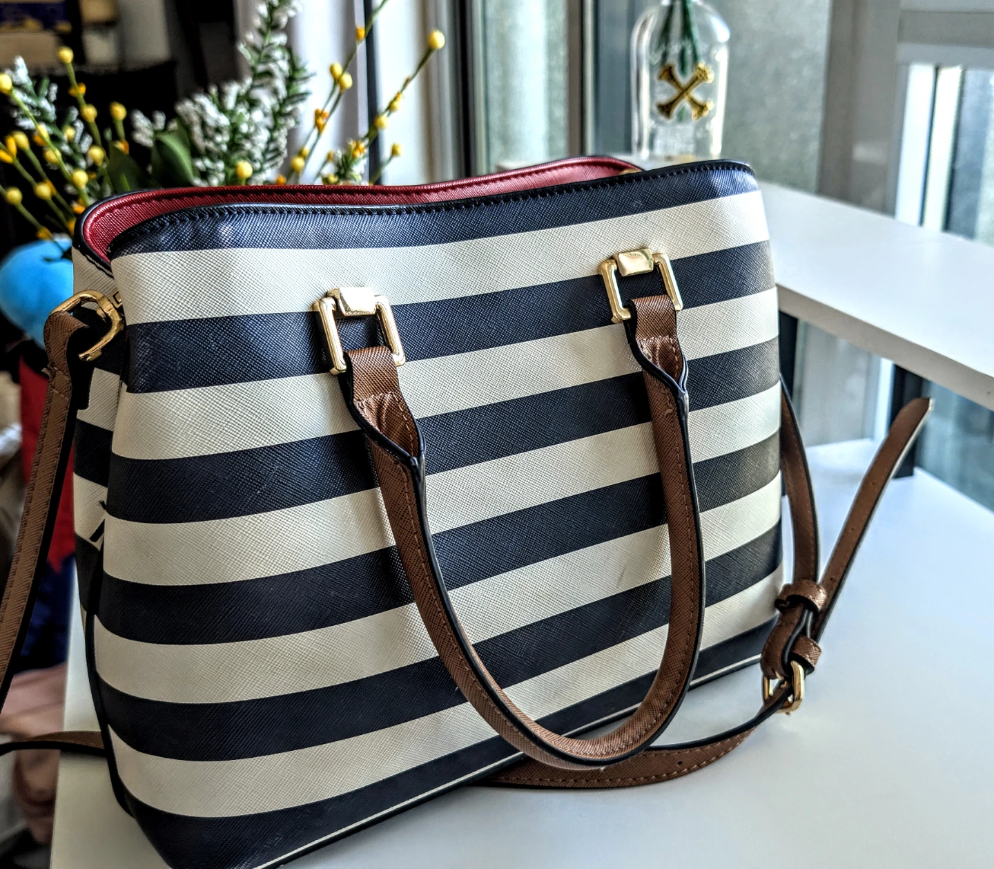 ALDO Legoiri Striped Satchel Tote Bag - photo 2