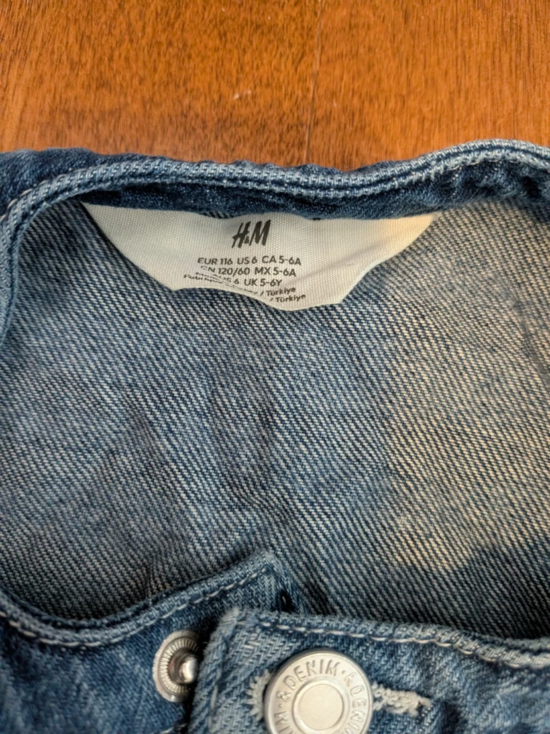 H&M kids Zebra Print Denim Jacket Size 5-6 🏈 - photo 2