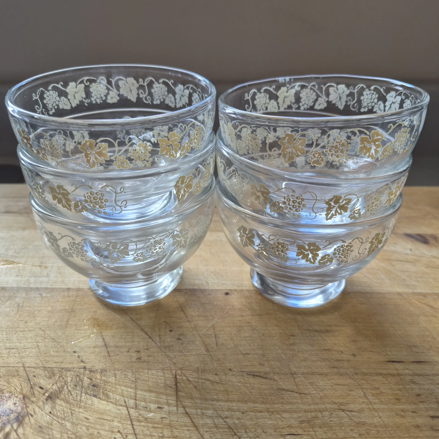 Set of 6 Vintage Glass Dessert Bowls - photo 4