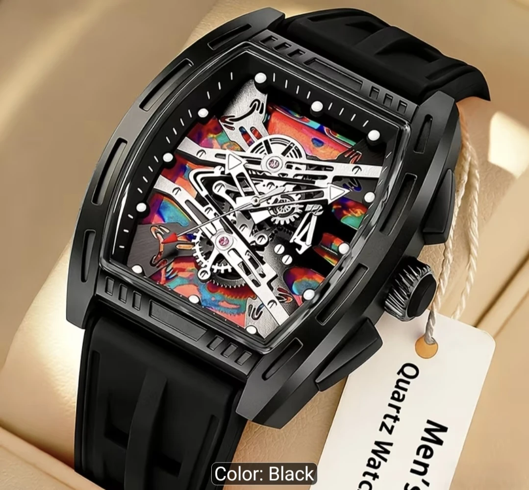 Men's Quartz Skeleton Watch
