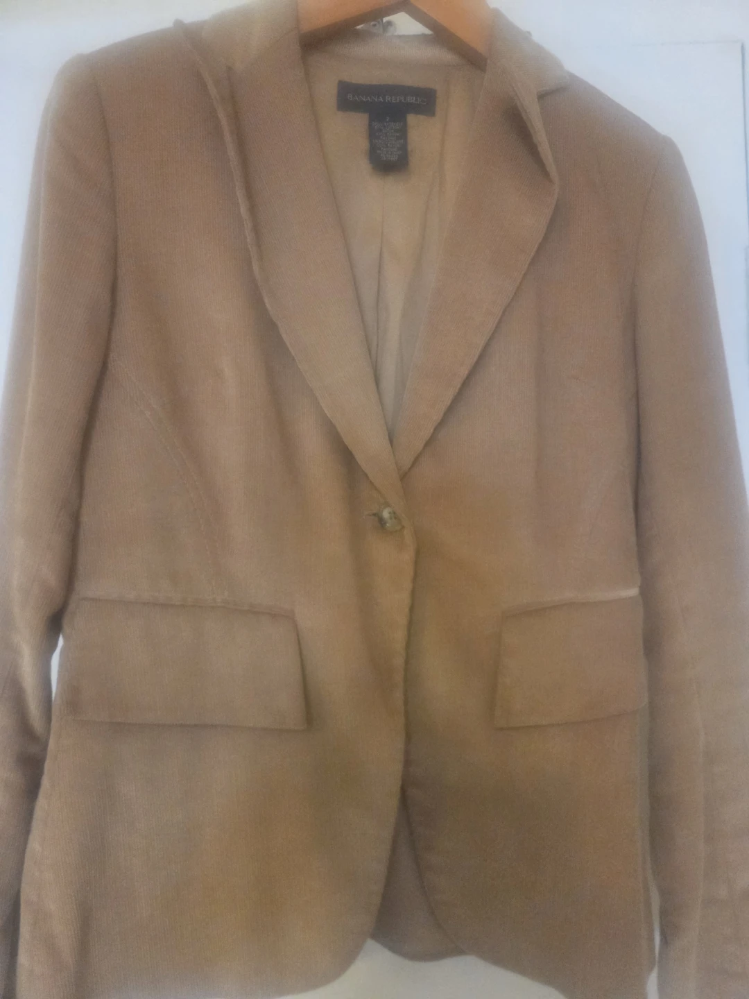 Banana Republic Tan Corduroy Blazer Size 2 - photo 3