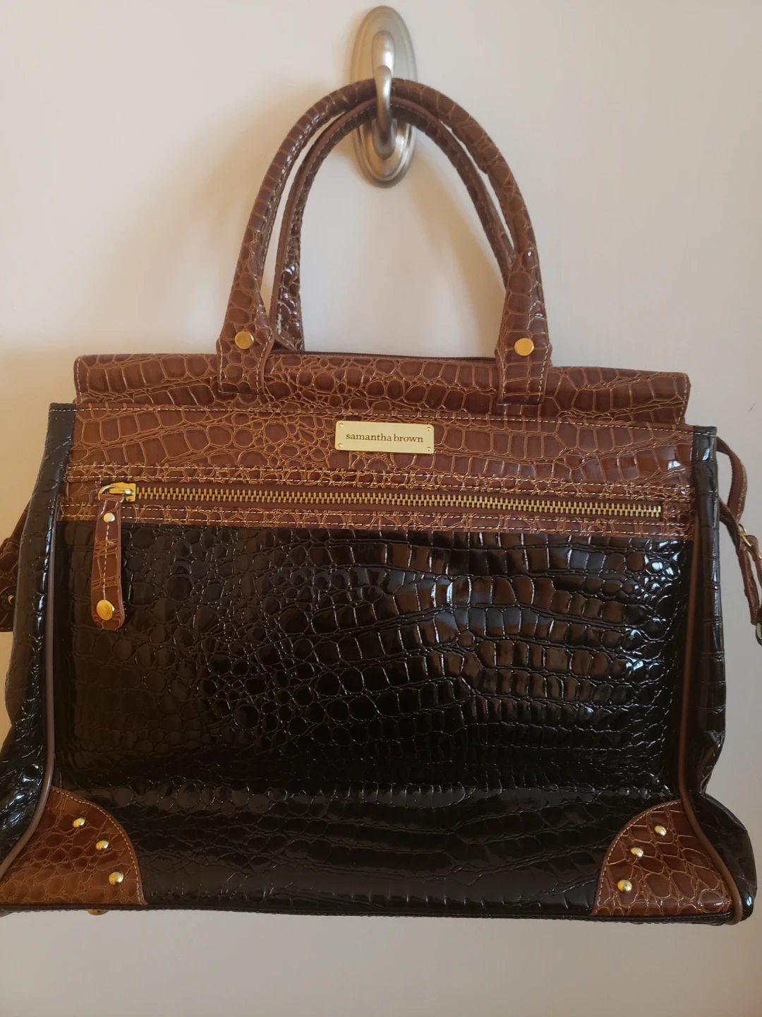 Samantha Brown Croc-Embossed Handbag - photo 2