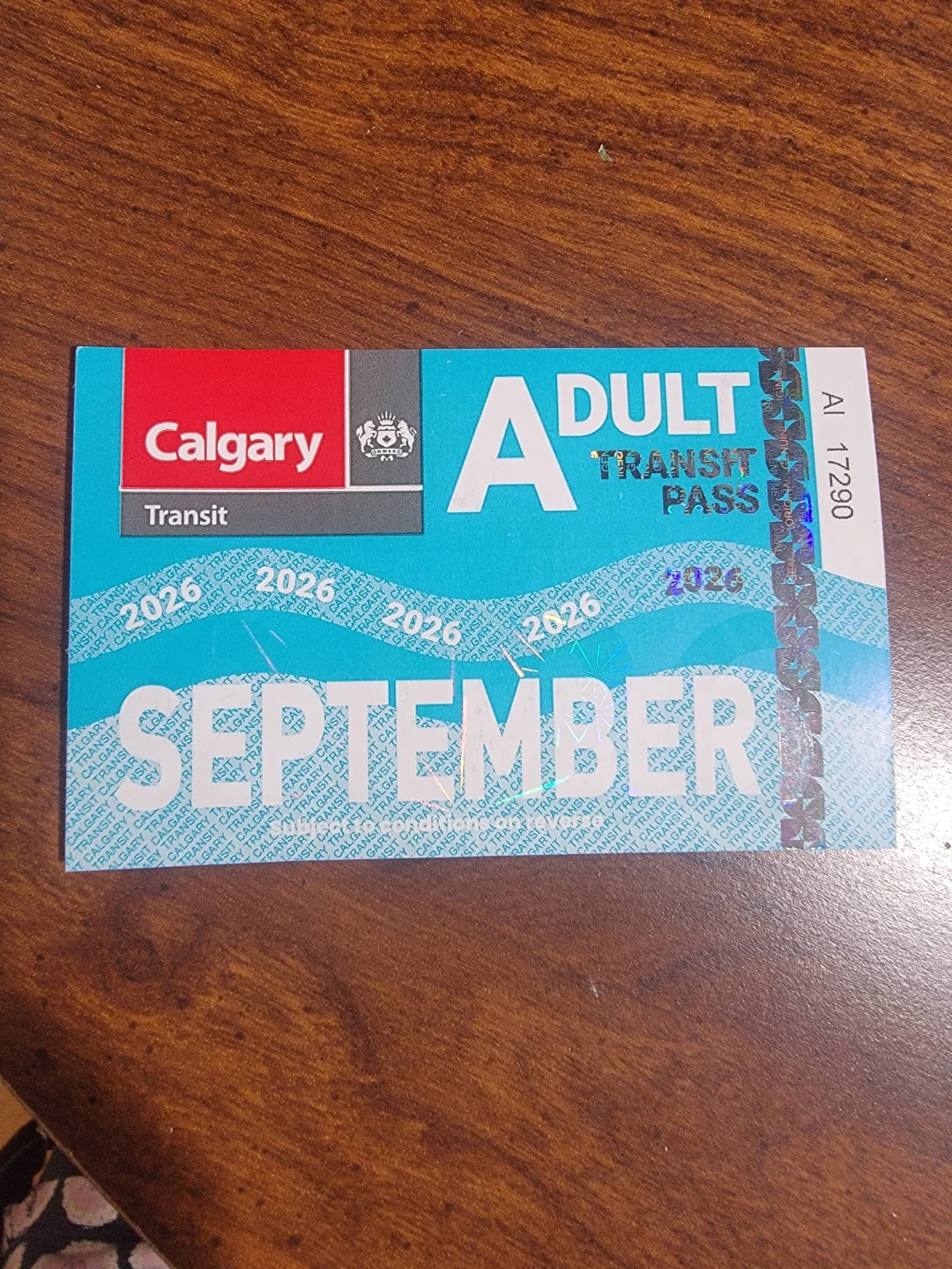 Regular September 2026 Bus Pass