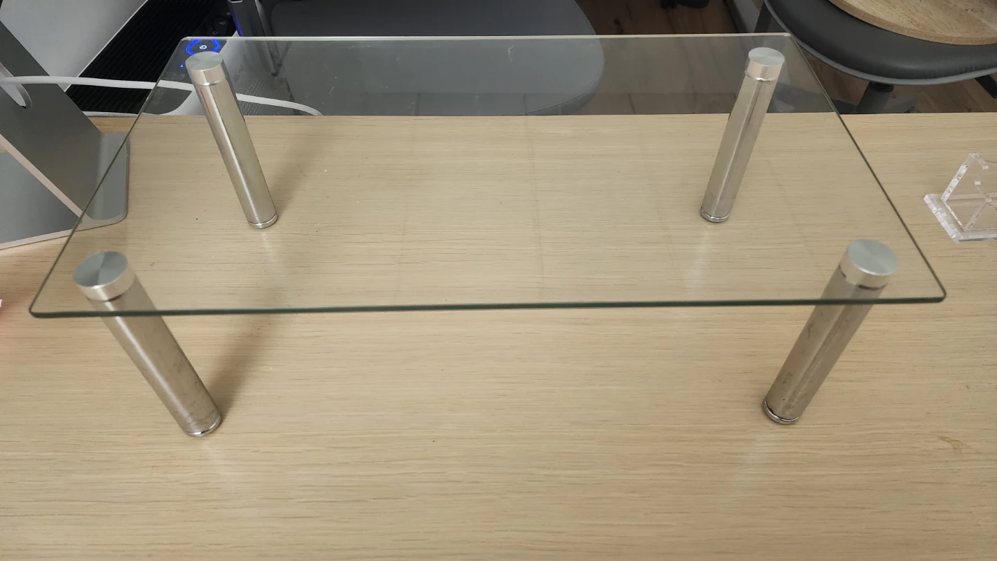 Glass Monitor Stand with Metal Legs - photo 3