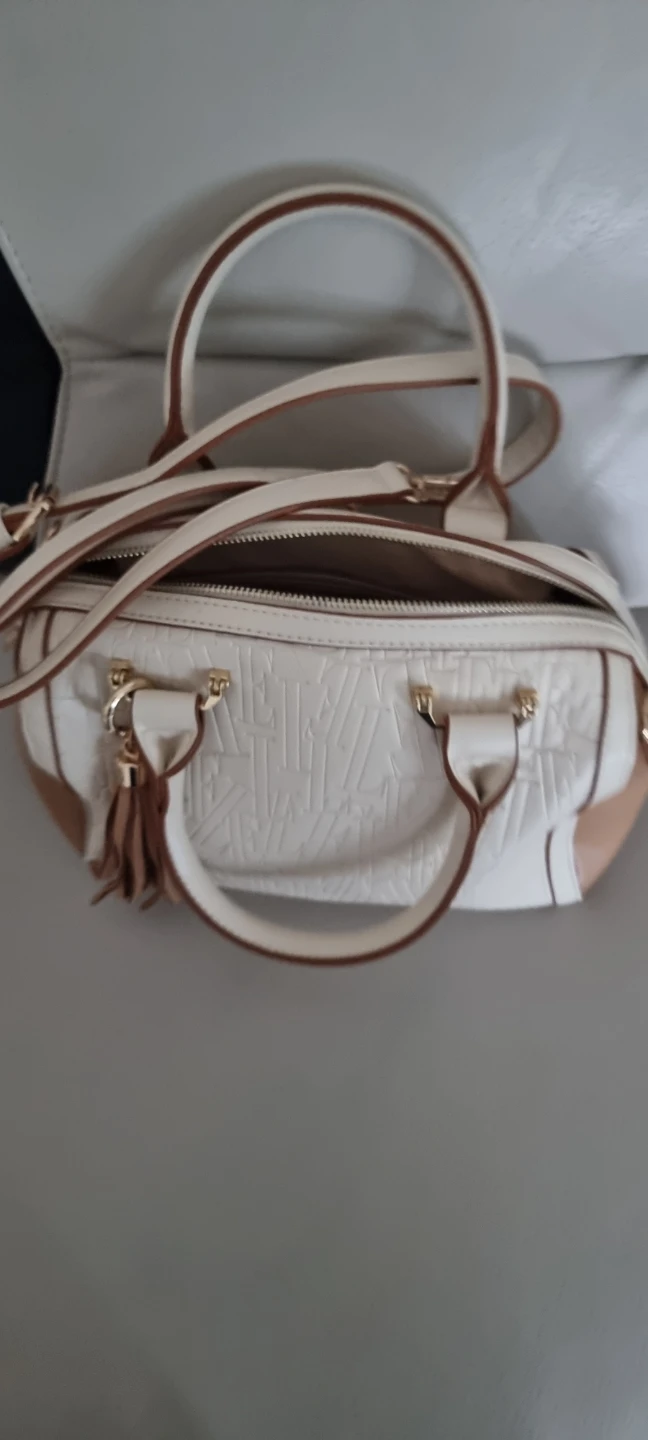 ELLE White and Tan Handbag - photo 5