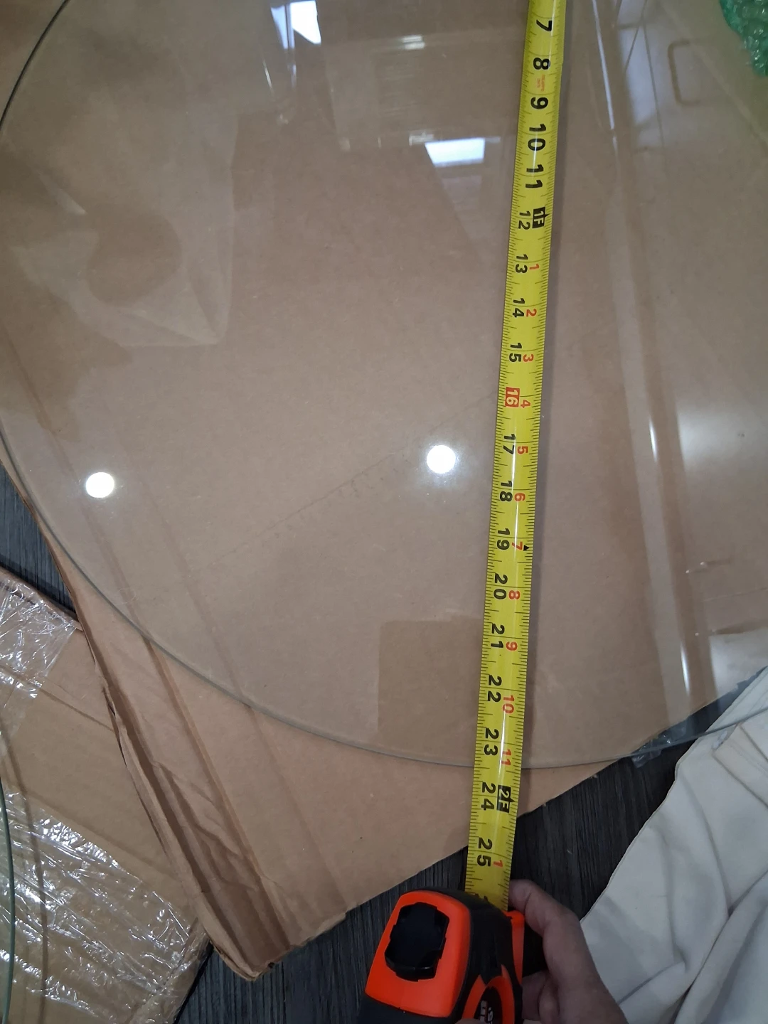 Set of Two Round tempered Glass Table Tops - photo 2