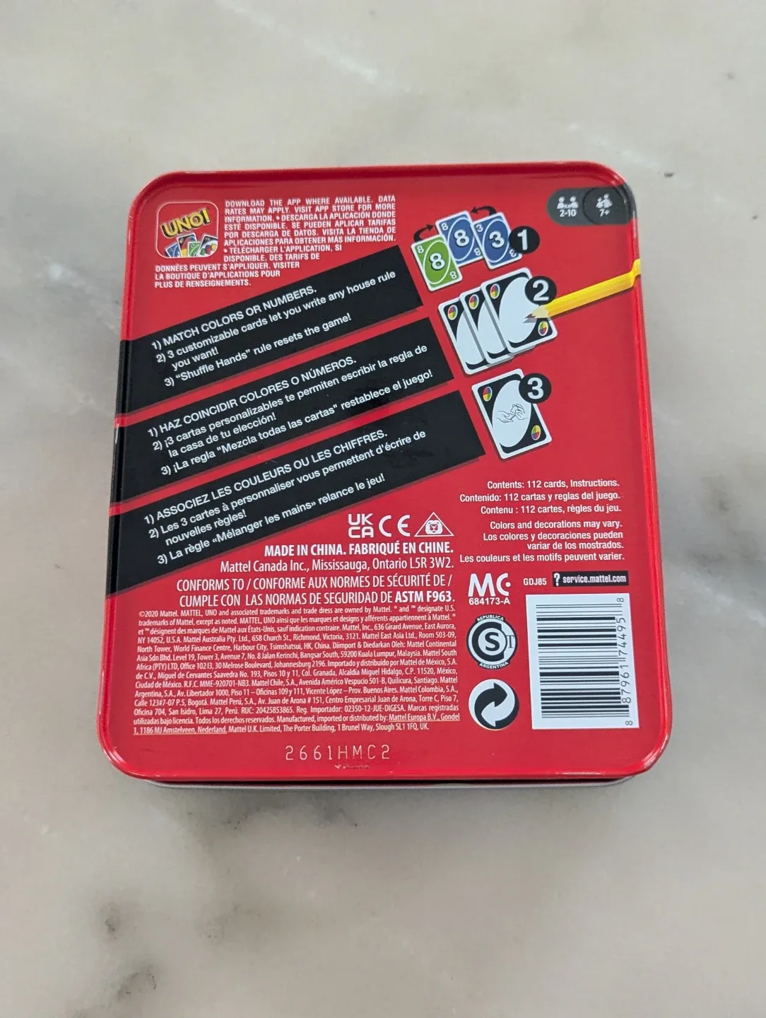 Mattel UNO Card Game in Collectible Tin - photo 2