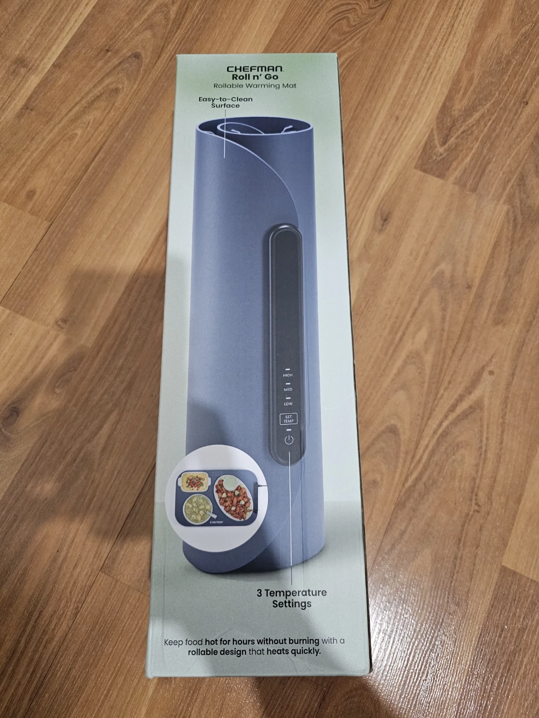 CHEFMAN Roll n’ Go Food Warming Mat, Grey 🍲 🍛 🥘 🏈