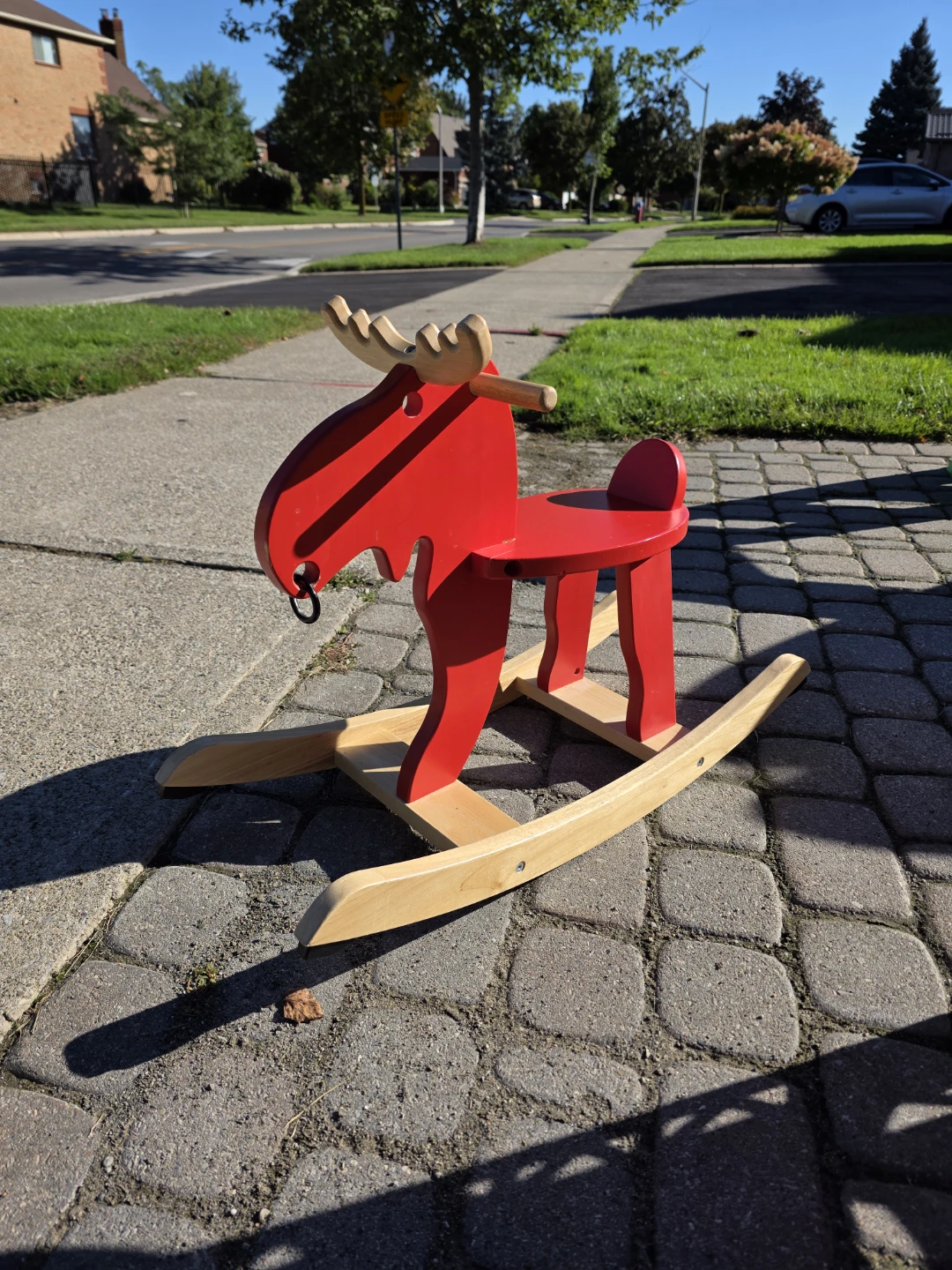 Wooden Moose Rocking Toy