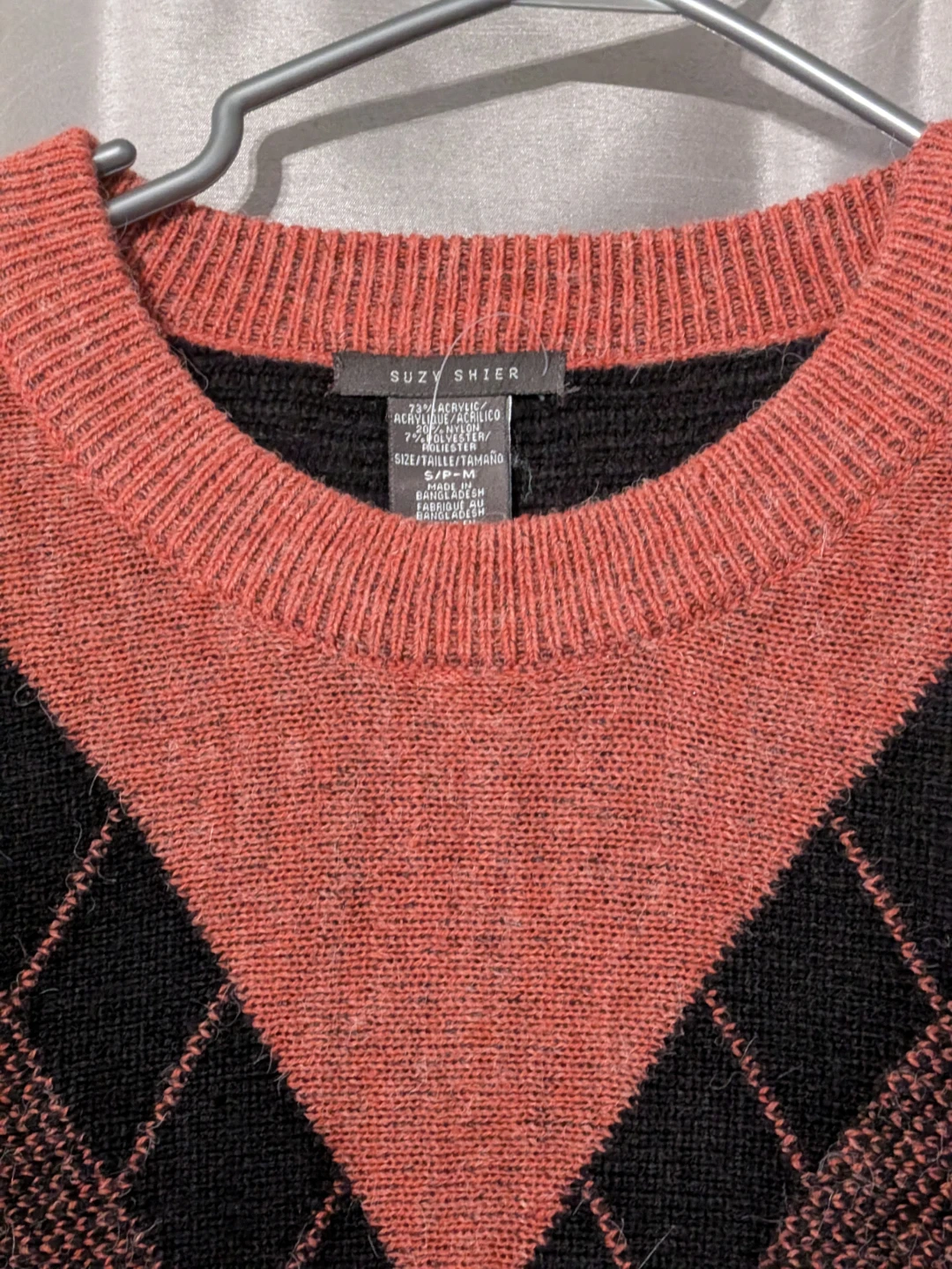 Suzy Shier Geometric Fringe Poncho Sweater - photo 4