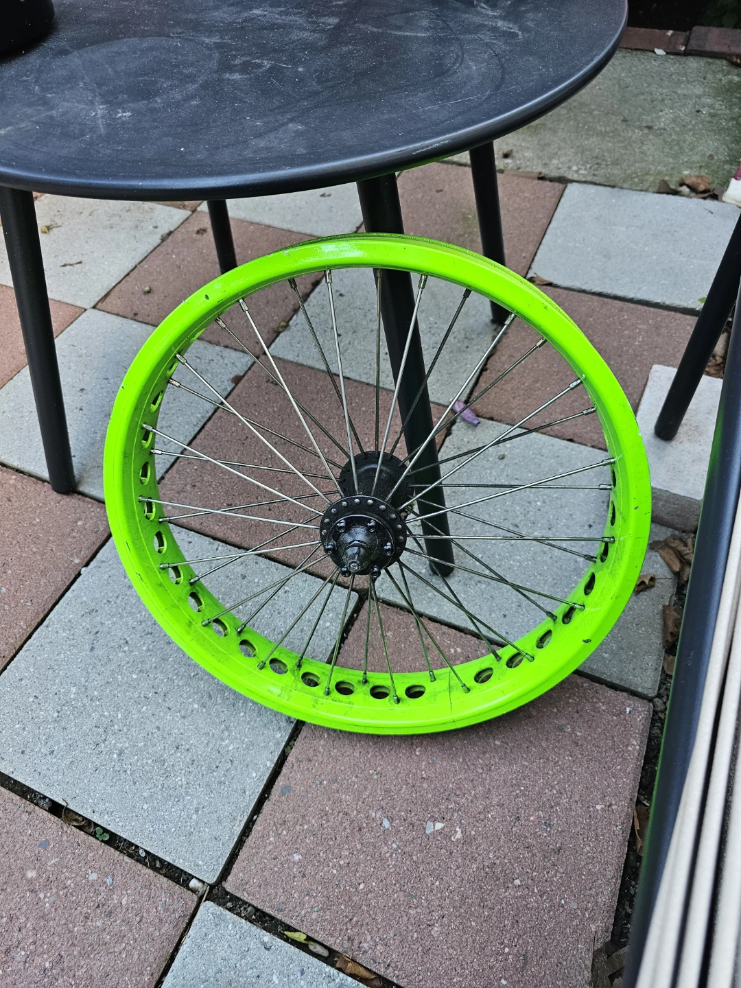 Neon Green Fat Bike Bicycle Wheel - photo 3