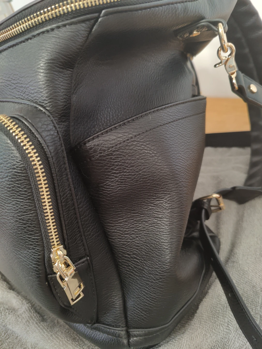 Poppy & Peonies Black Backpack Diaper Bag - photo 3