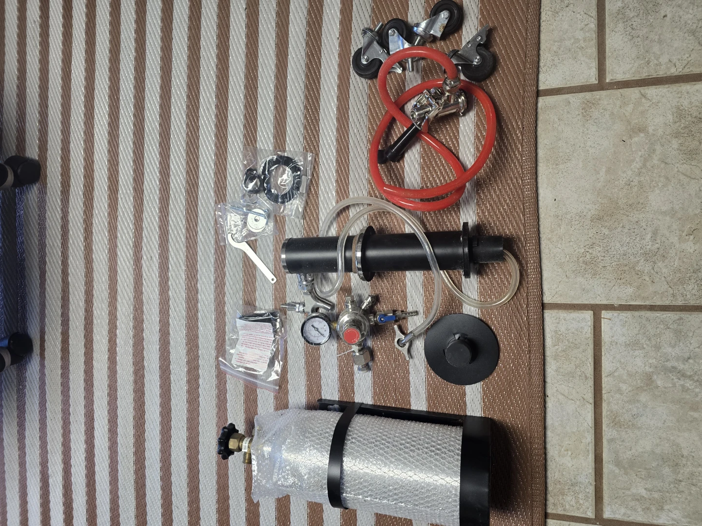 Kegerator CO2 tank, and 1 tap tower setup - photo 3