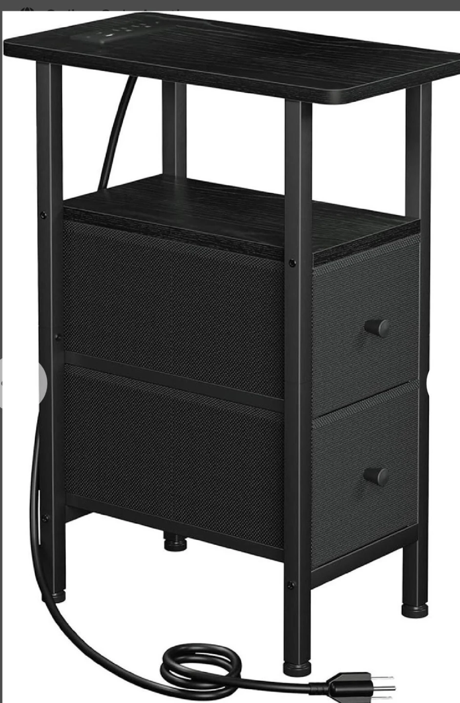 LOAKEKEL Narrow End Table with USB Port