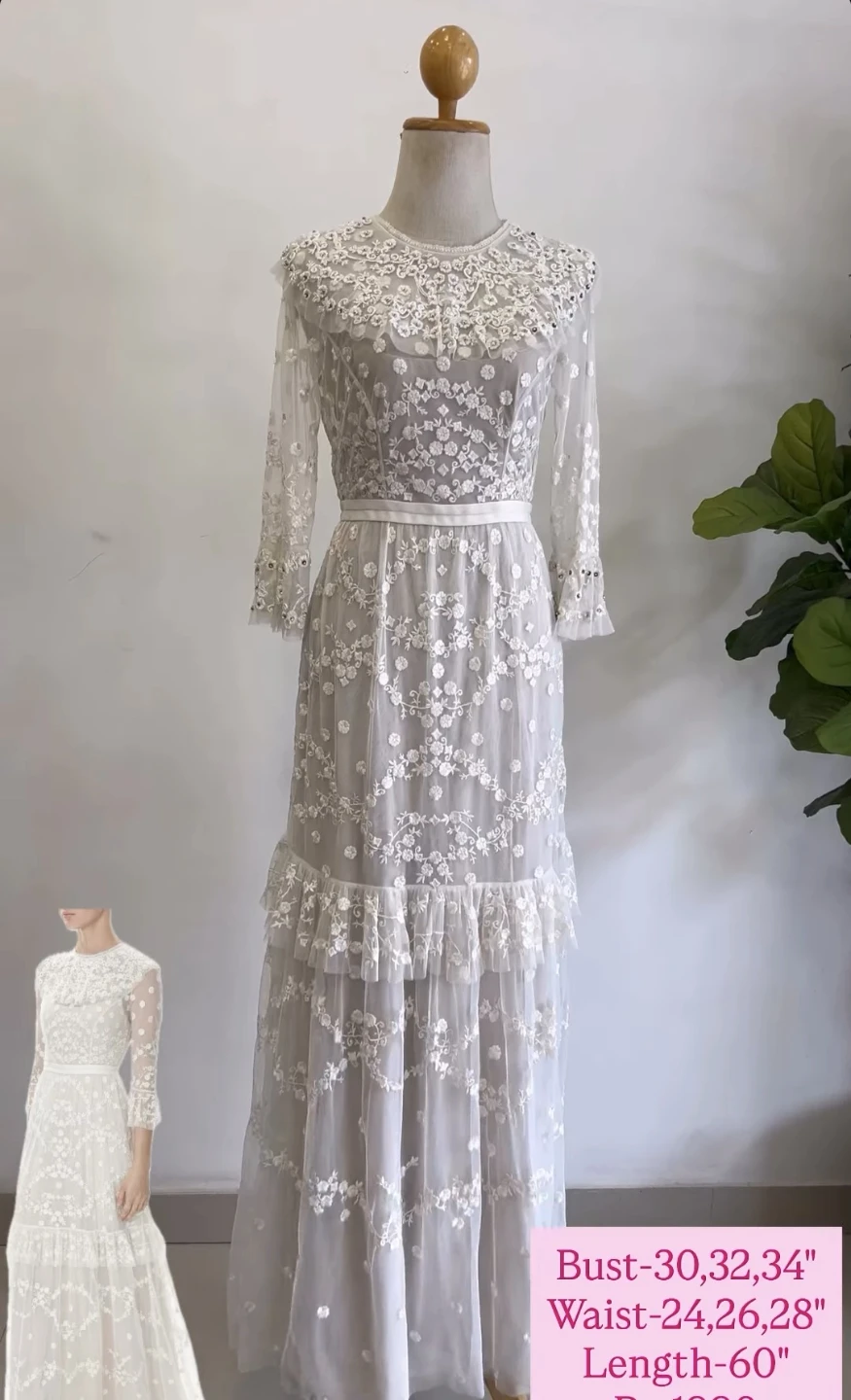 Needle and thread Floral Lace Maxi Dress