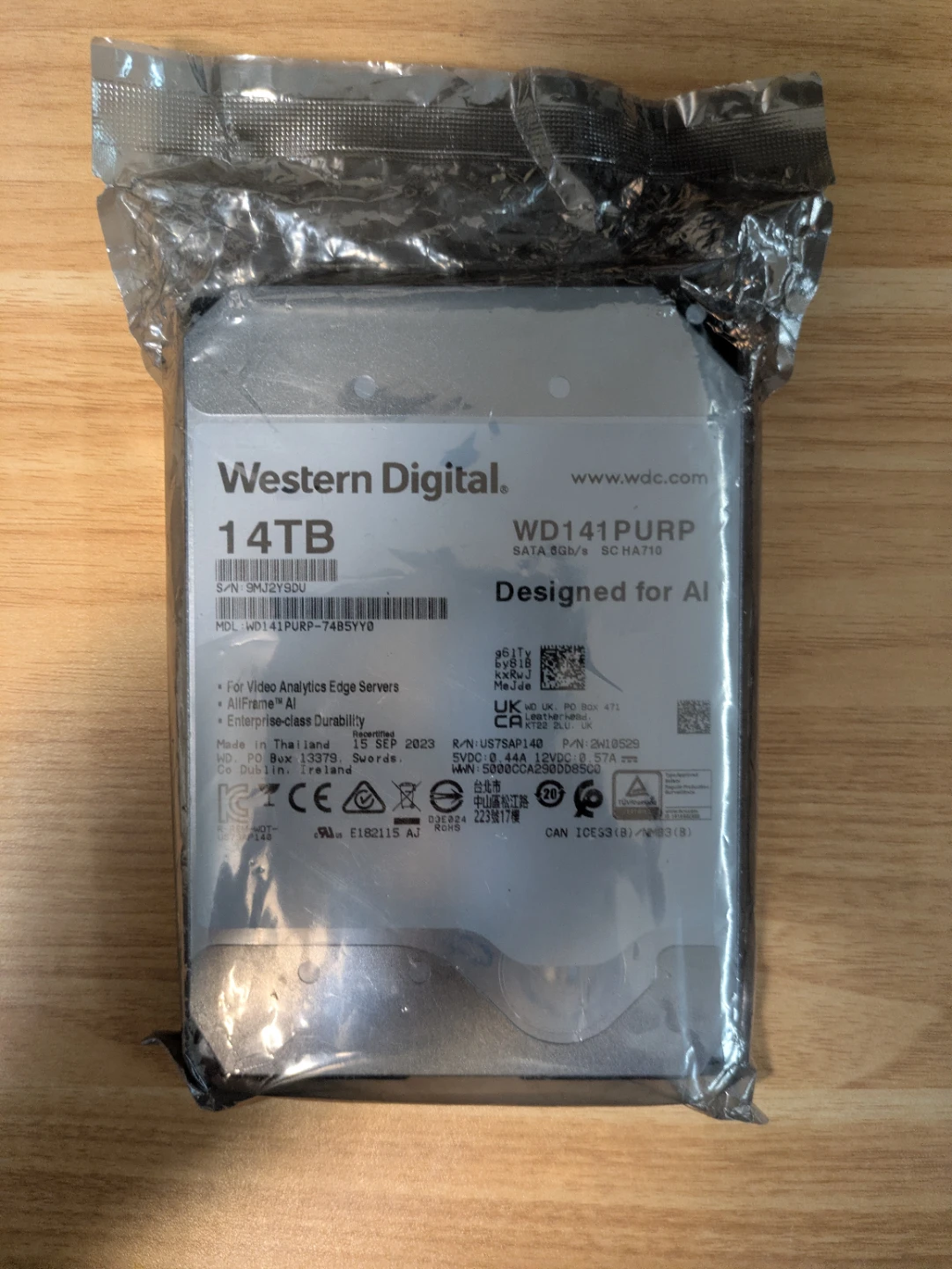 Western Digital 14TB WD141PURP Hard Drive