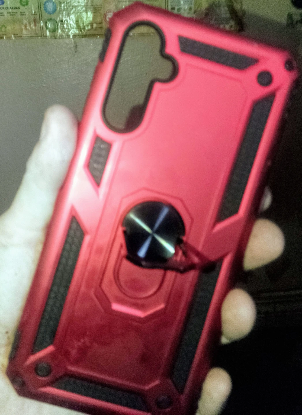 Red Rugged Phone Case with Kickstand Ring