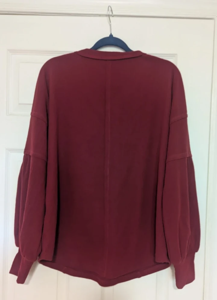 Burgundy Long Sleeve Top - photo 5