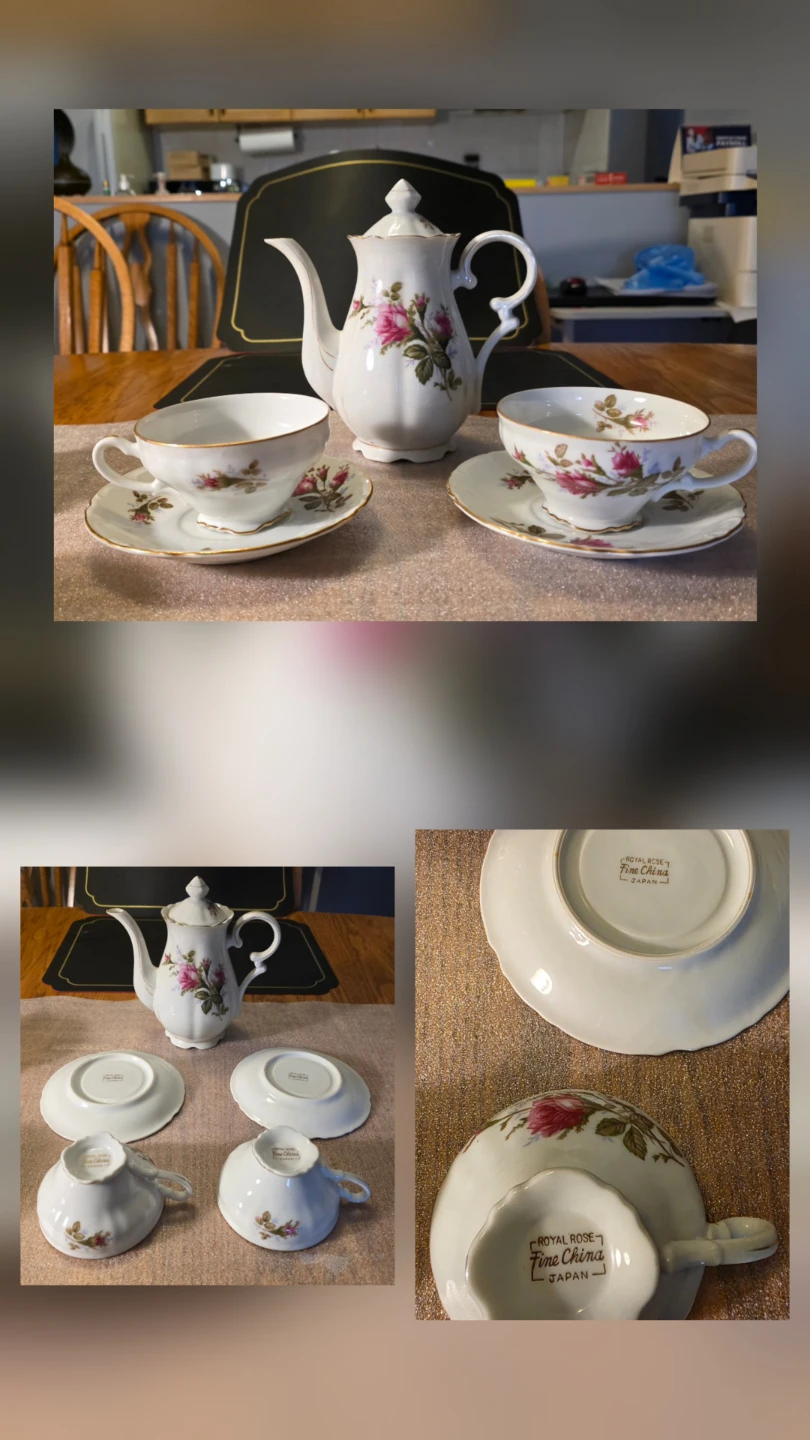 Vintage Mixed Rose Tea Set for 6 – Beautiful Condition! - photo 2