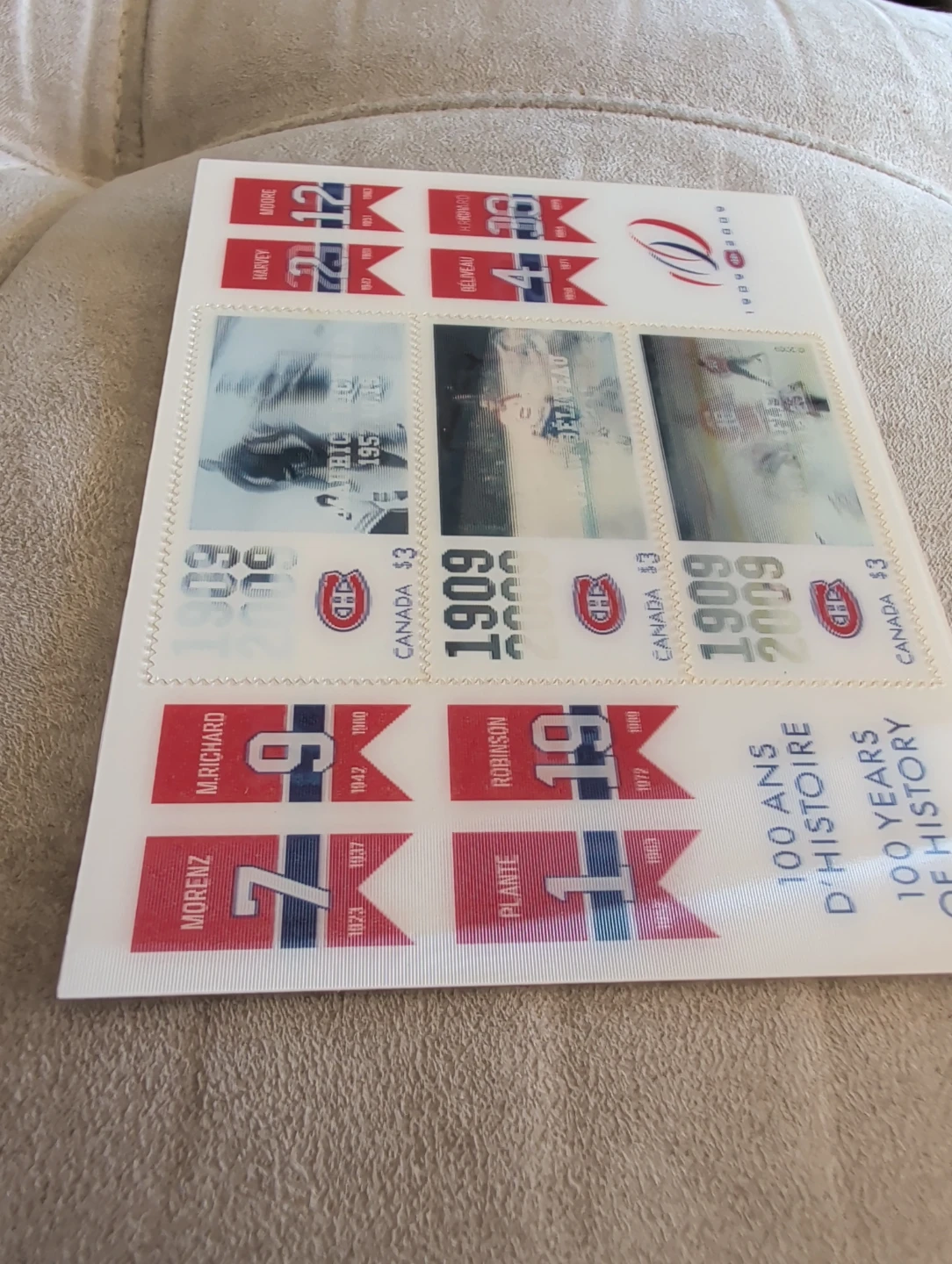 Montreal Canadiens 100 Years of History Stamp Sheet - photo 3