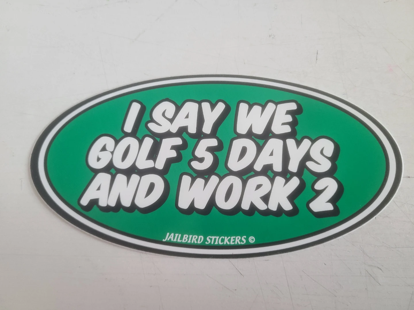 Golf joke sticker