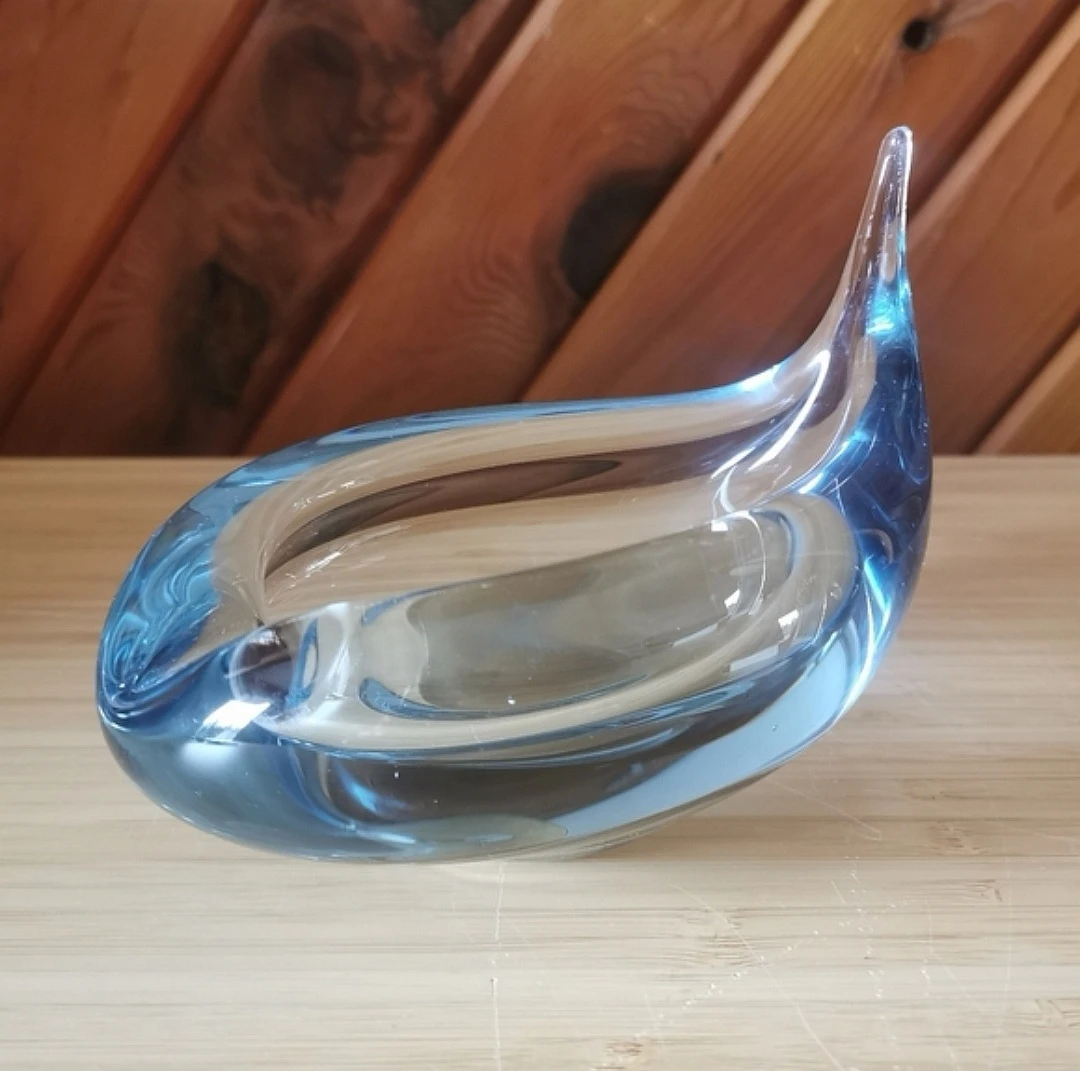 Holmegaard Per Lütken Akva Glass Teardrop Bowl Ashtray 16517 - photo 5