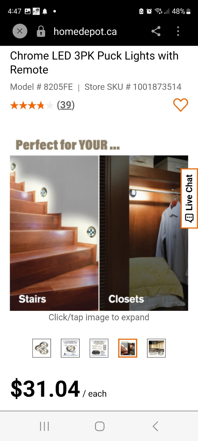 LED Puck Lights for closet or kitchen - photo 3