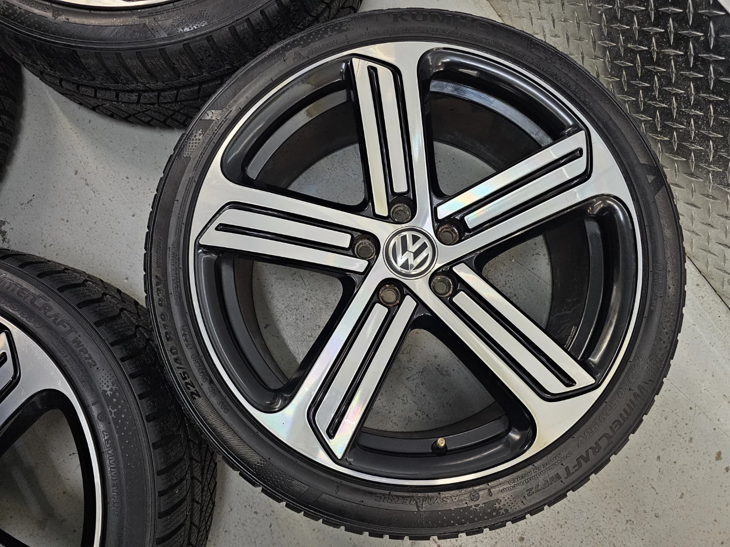 VOLKSWAGEN GOLF R WINTER TIRES ON O.E.M RIMS 225/40 R19