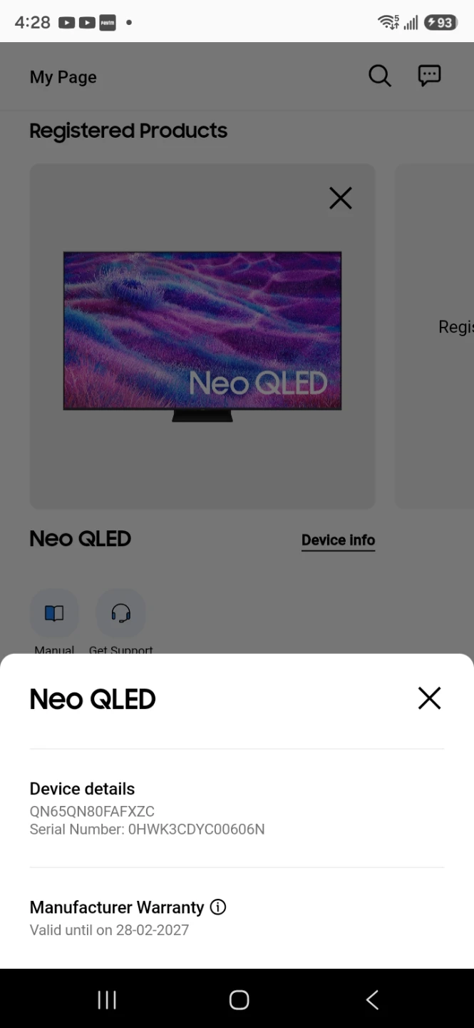Samsung neo QLED smart tv 65 inches