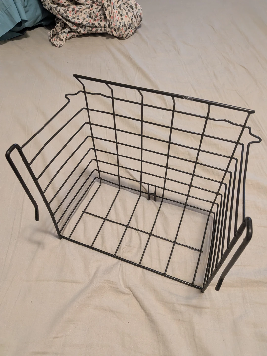 Black Wire Under-Shelf Hanging Storage Basket - photo 3