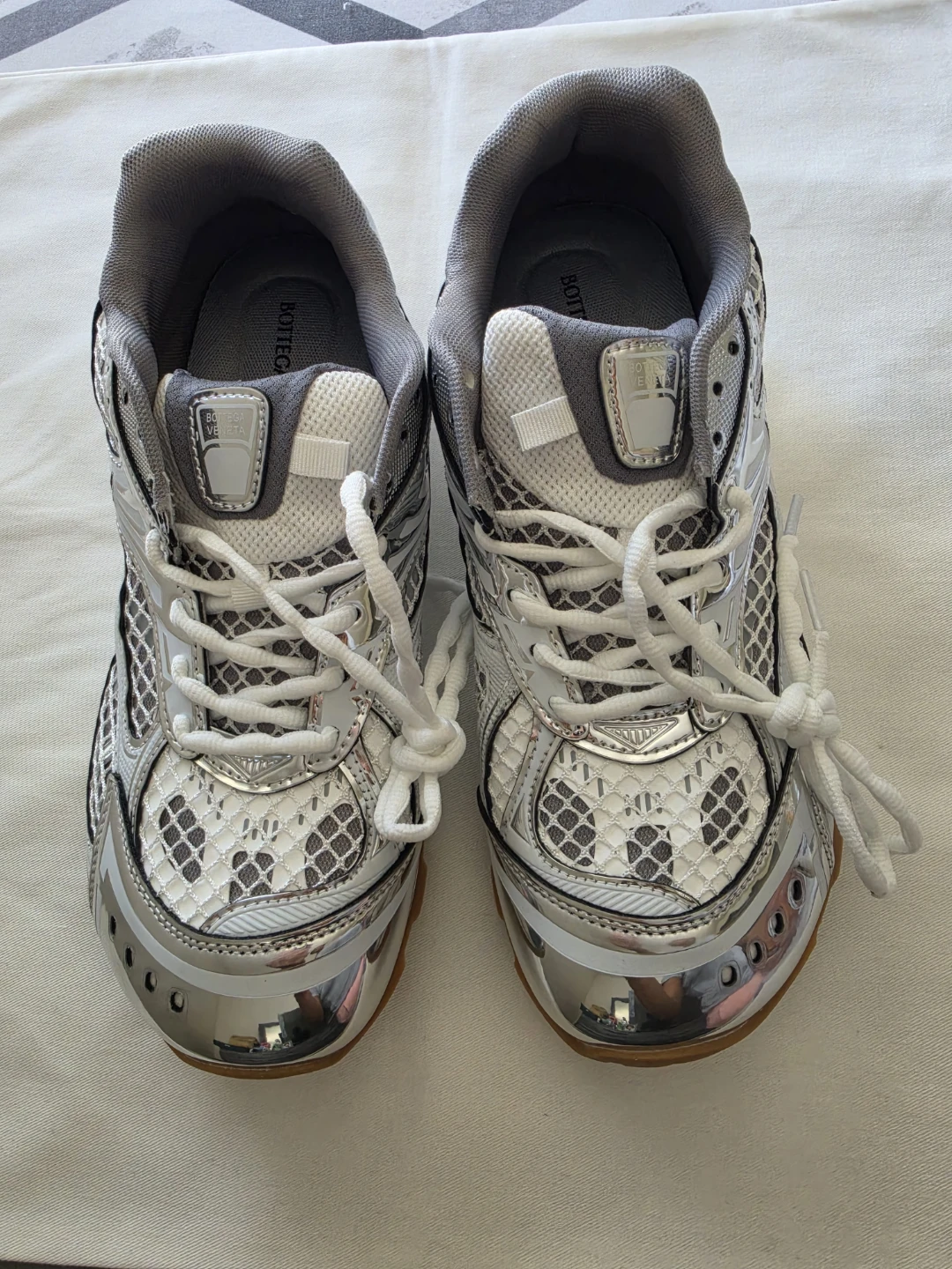 Bottega Veneta Orbit Sneakers White, Size10/ 11 US (44 EU)