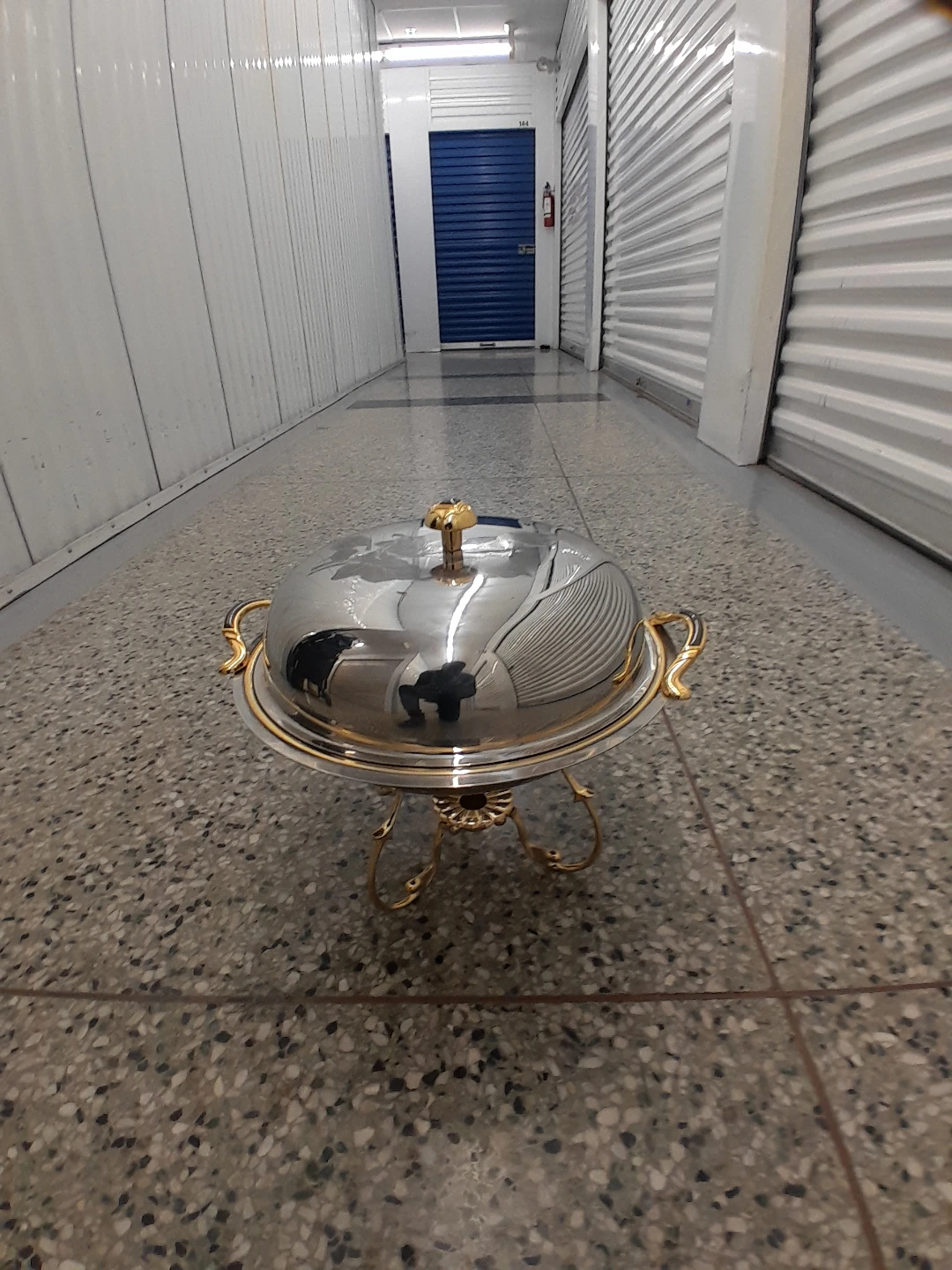 Silver and Gold Tone Chafing Dish